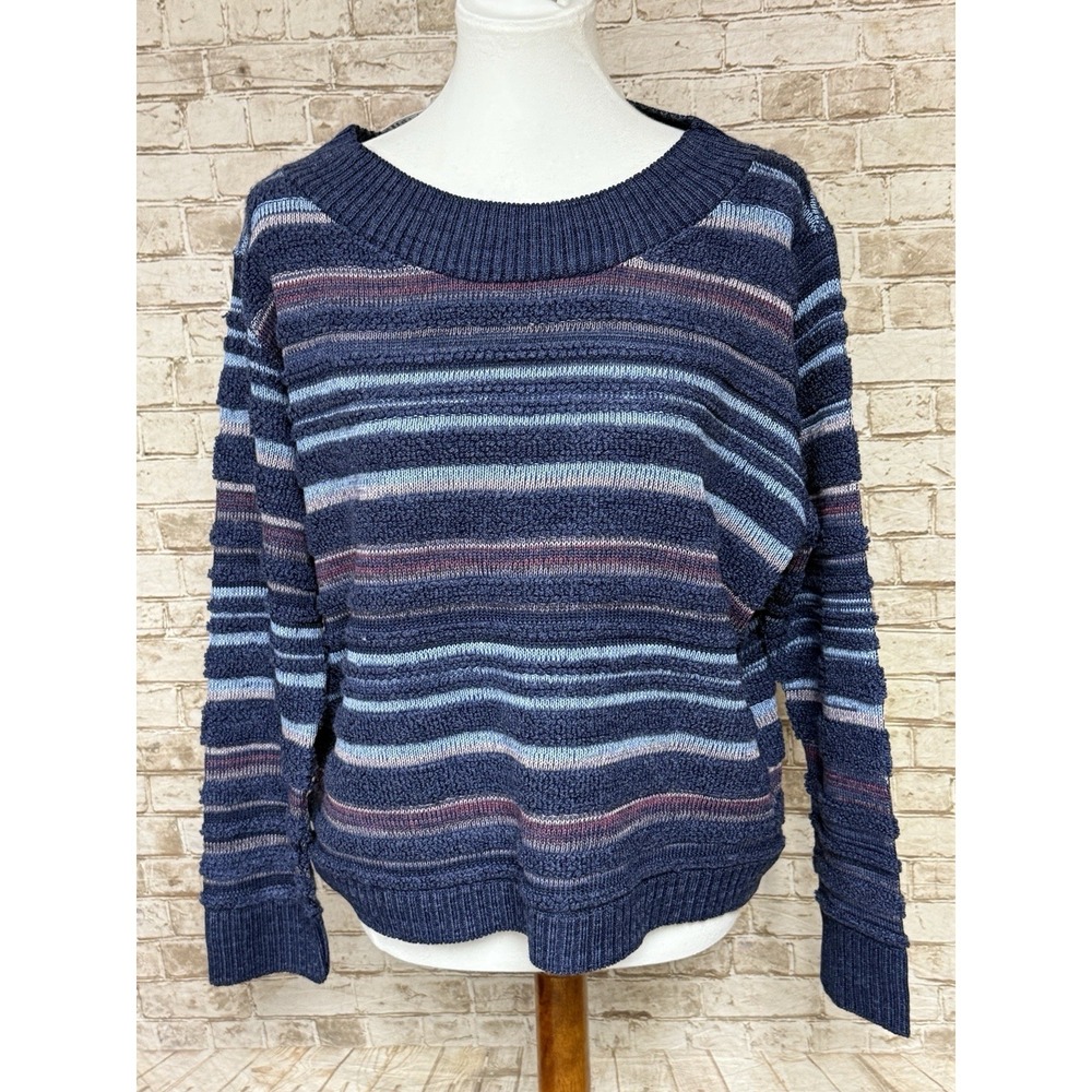 Dress Barn XL‎  Womens Sweater Acrylic Dweater Pull Over NEW Blue Stripe